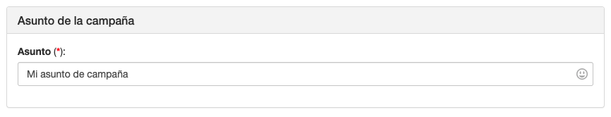 Añade un asunto creando campañas de email marketing - ACINTEC SMS
