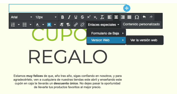 Inserta enlaces especiales en tus campañas de email marketing - ACINTEC SMS